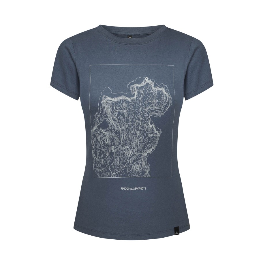 Odziez Fjord Nansen Koszulki | Koszulka North Cape Women Denim