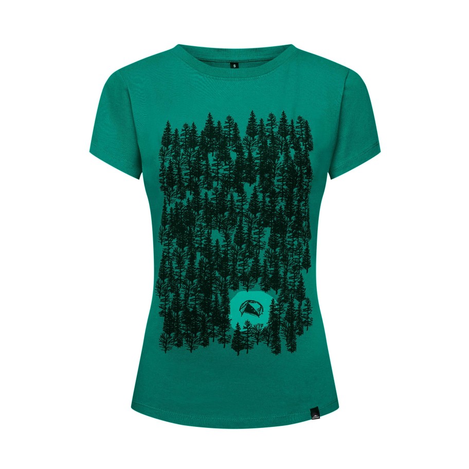 Odziez Fjord Nansen Koszulki | Koszulka Skog Women Emerald